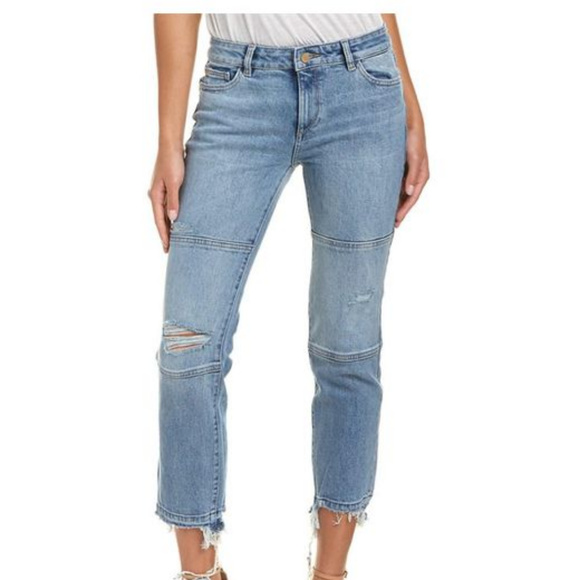 DL1961 Instaculpt Frayed Ankle Jeans - Picture 1 of 3